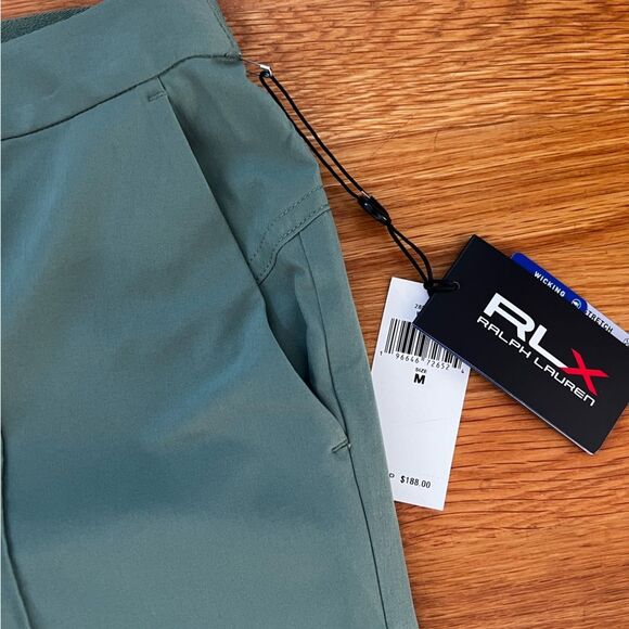 NWT RLX Ralph Lauren Womens Golf Pants Cuffed Stretch Pocket Green Size Medium - Picture 4 of 10